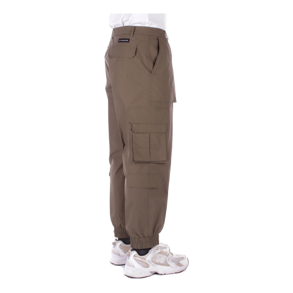 John Richmond Militaire Broek Logo Rits Zakken Green Heren