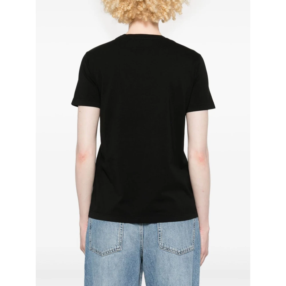 Ermanno Scervino Zwarte T-shirt met korte mouwen en applicaties Black Dames