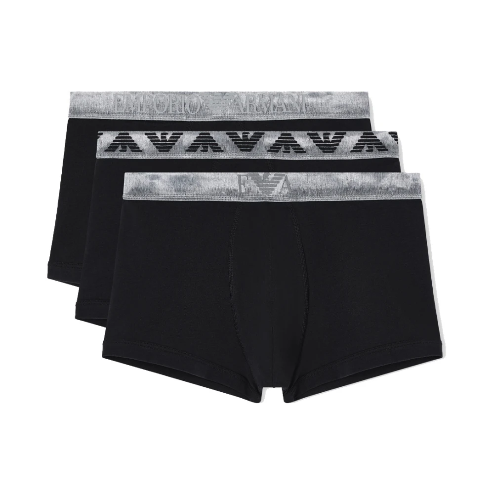 Emporio Armani Men's Black Three-Pack Of Boxer Briefs With Bold Monogram Logo