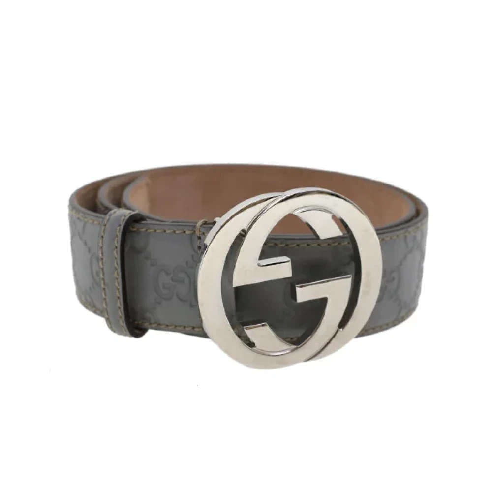 Gucci Vintage Pre-owned Leather belts Gray Dames