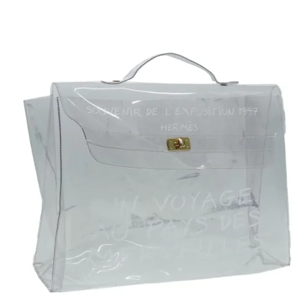 Hermès Vintage Pre-owned Vinyl handbags White Dames