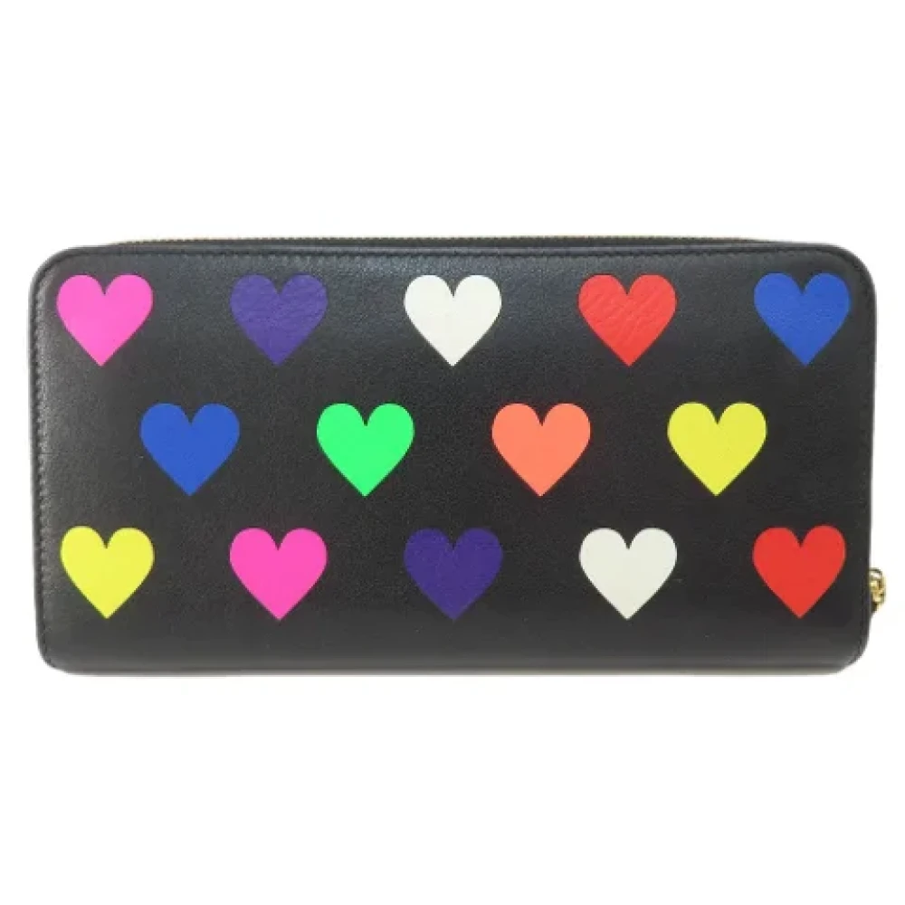 Loewe Pre-owned Leather wallets Black Dames