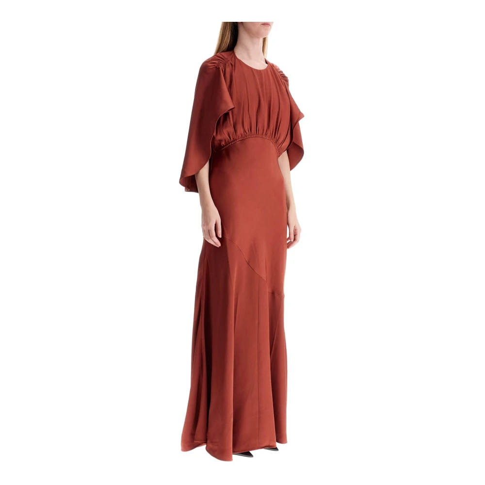 Zimmermann Eden Maxi Jurk met Cape Mouwen Red Dames