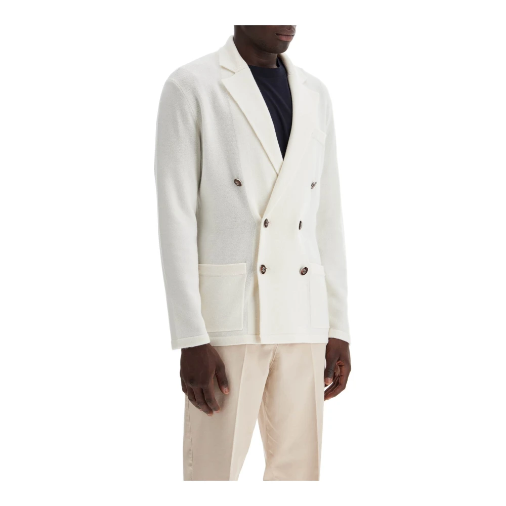 BRUNELLO CUCINELLI Kasjmier double-breasted vest White Heren