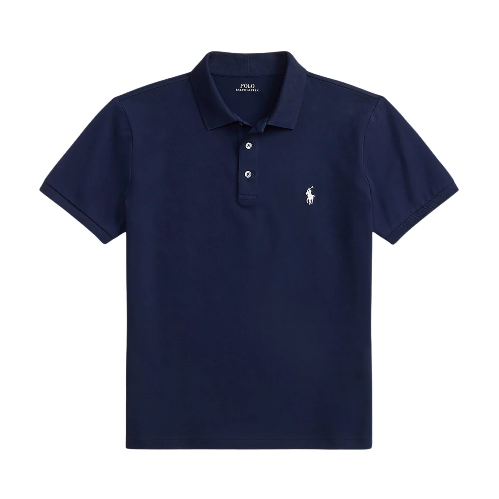 Polo Ralph Lauren Herr Blå Toppar Xl, Bomull, Custom Slim Fit Polo