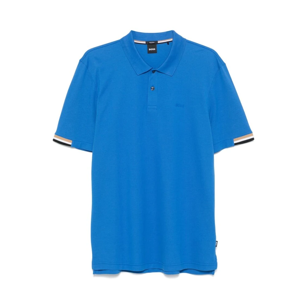 Hugo Boss Blauwe Polo Sweater met Logodetail Blue Heren