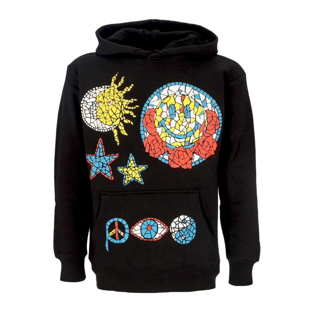 Market Men's Multicolor Smiley Mosaic Hoodie Hoodie - Hoodies - Xl - Sweatshirts & Hoodies