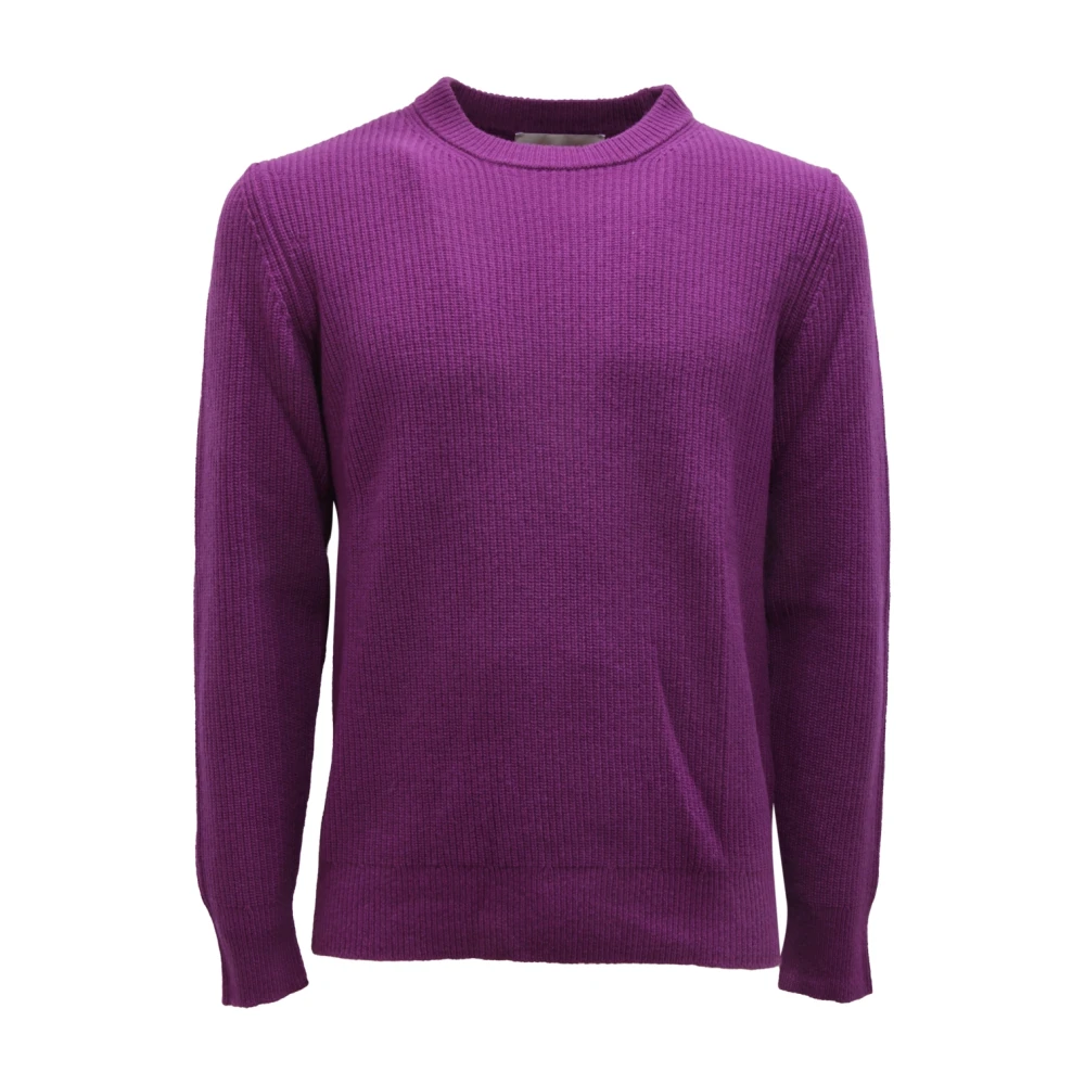 Ballantyne Men's Purple Round-Neck Knitwear - Round-Neck Knitwear - L - Knitwear
