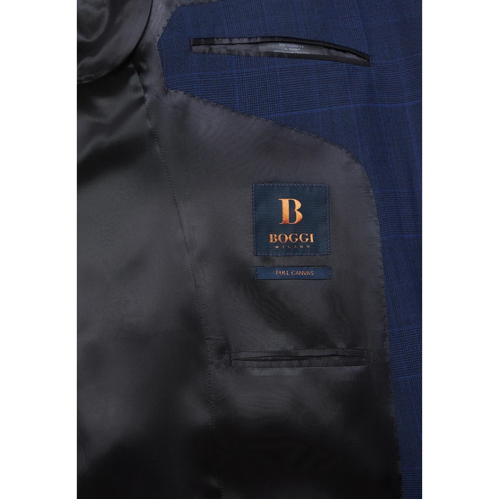 Boggi Milano Prince of Wales Ruit Pak Blue Heren