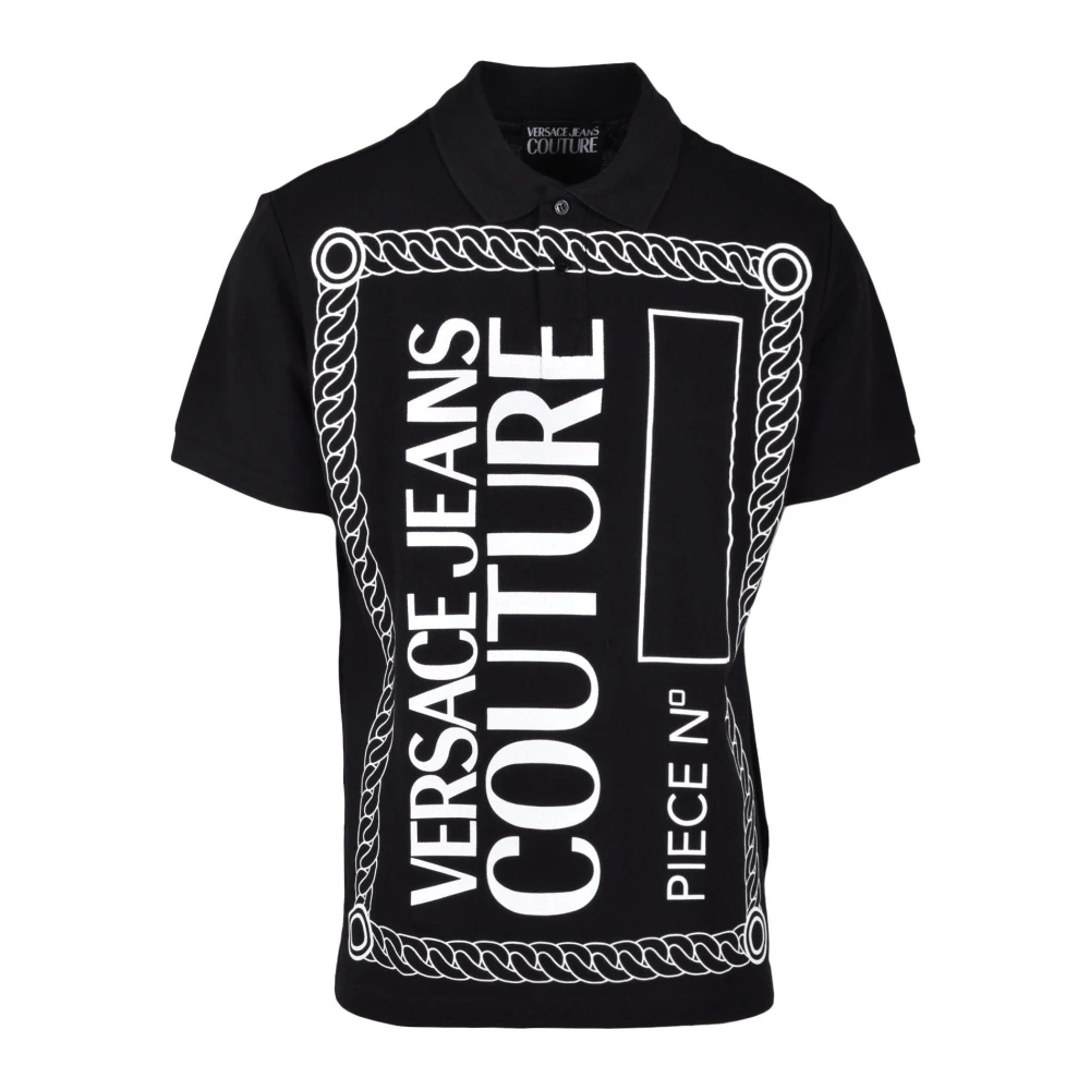 Versace Jeans Couture Katoenen Polo Shirt Black Heren