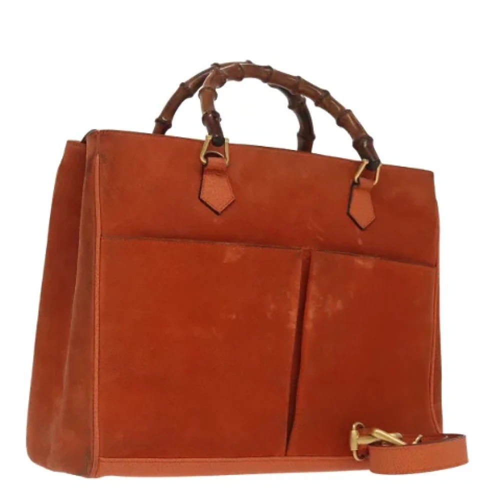 Gucci Vintage Pre-owned Suede handbags Orange Dames