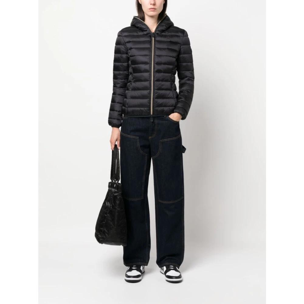 Save The Duck Alexis Hooded Pufferjas Brown Dames