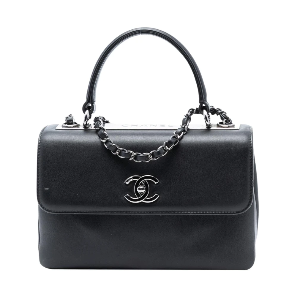 Chanel Vintage Women's Black Pre-Owned Top Handle Bag