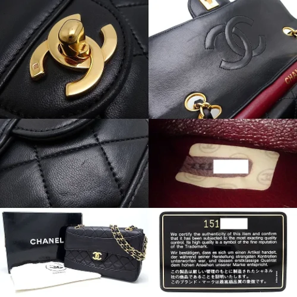 Chanel Vintage Pre-owned Leather crossbody-bags Black Dames