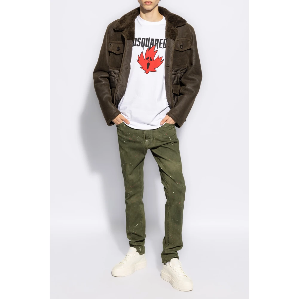 Dsquared2 T-shirt met logo White Heren