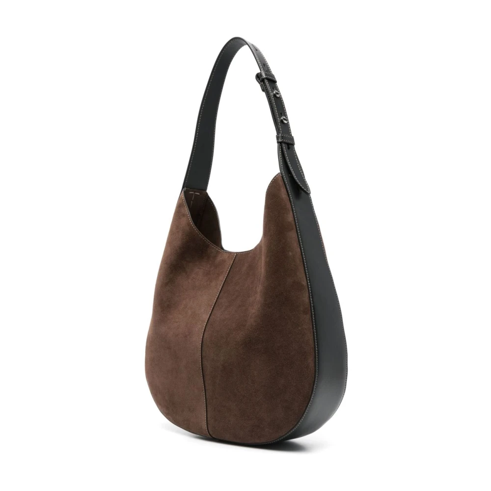 TOD'S Bruine Schoudertas met Afneembare Pouch Brown Dames