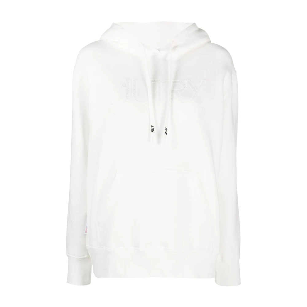 Autry Women's White Cozy Hoodie Icon - Hoodies - L - Sweatshirts & Hoodies