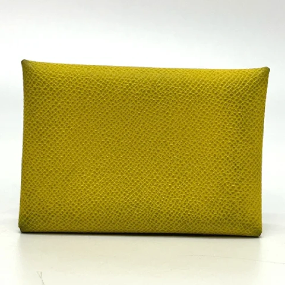 Hermès Vintage Pre-owned Leather home-office Yellow Dames