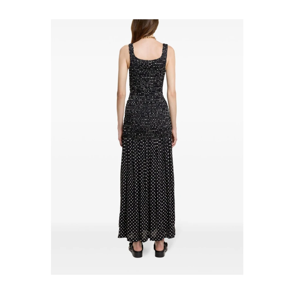 Paco Rabanne Korte Mouw Strap Jurk in Zwart Black Dames