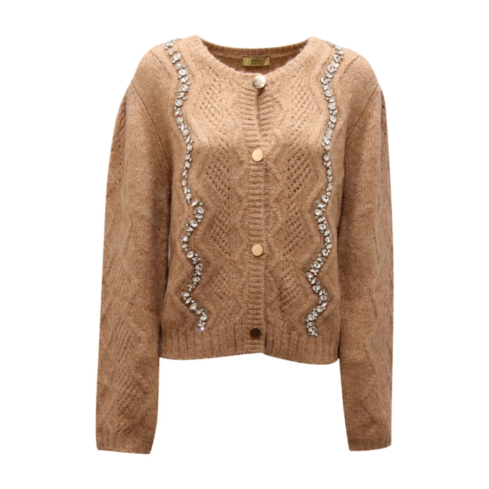 Pho Firenze Women's Beige 4322056 Cardigan