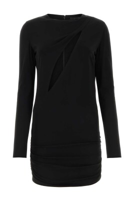 black-stretch-viscose-mini-dress