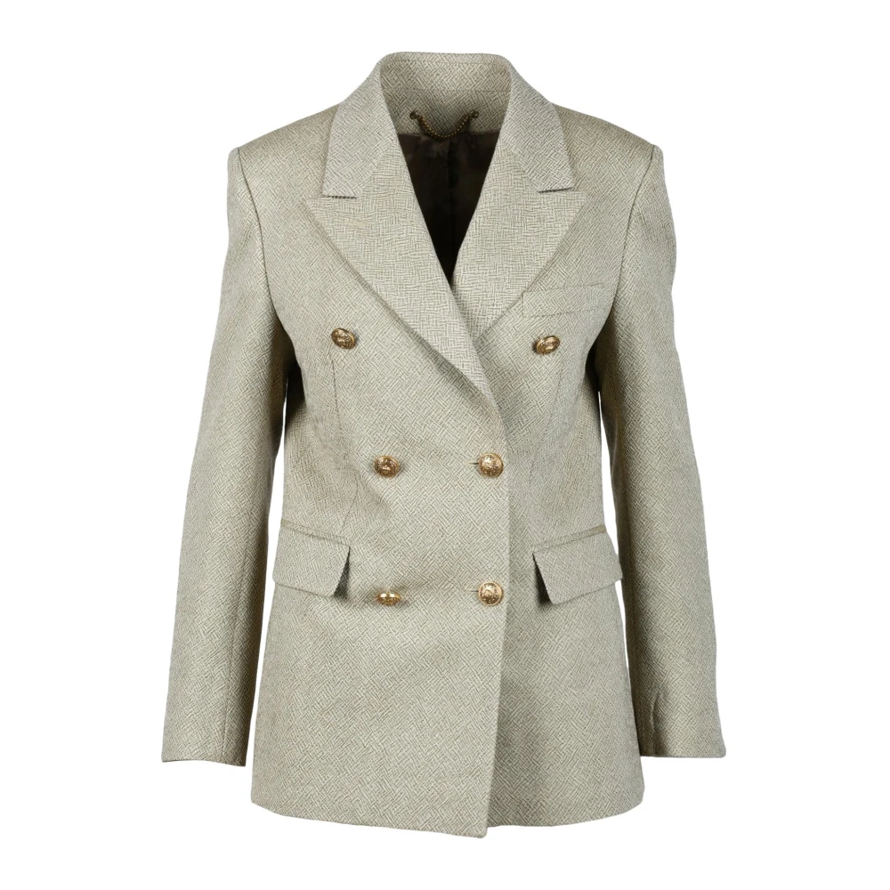 Golden Goose Luxe Wollen Jas Green Dames