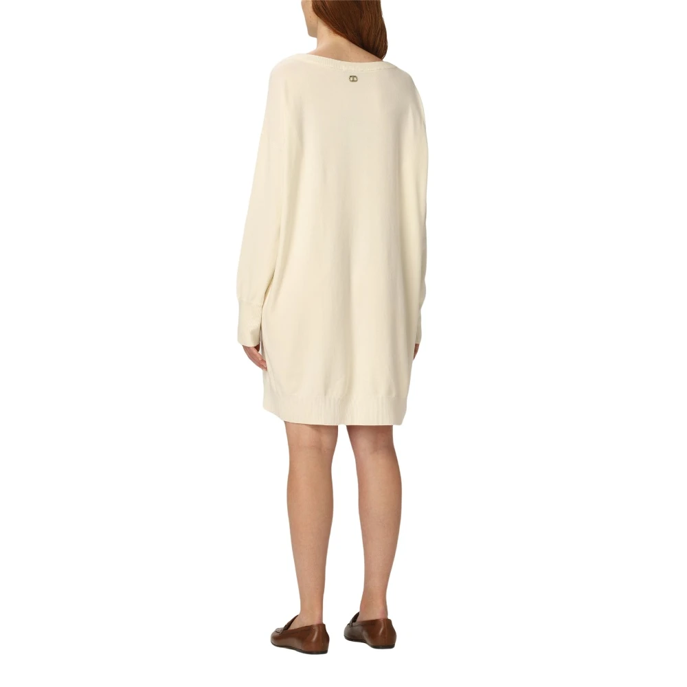Twinset Knielengte jurk White Dames