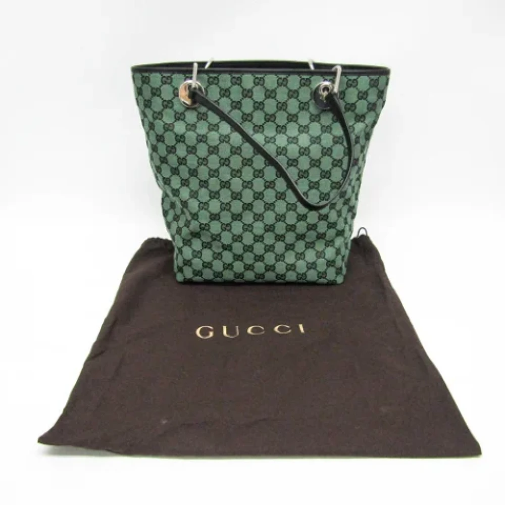 Gucci Vintage Pre-owned Canvas totes Green Dames