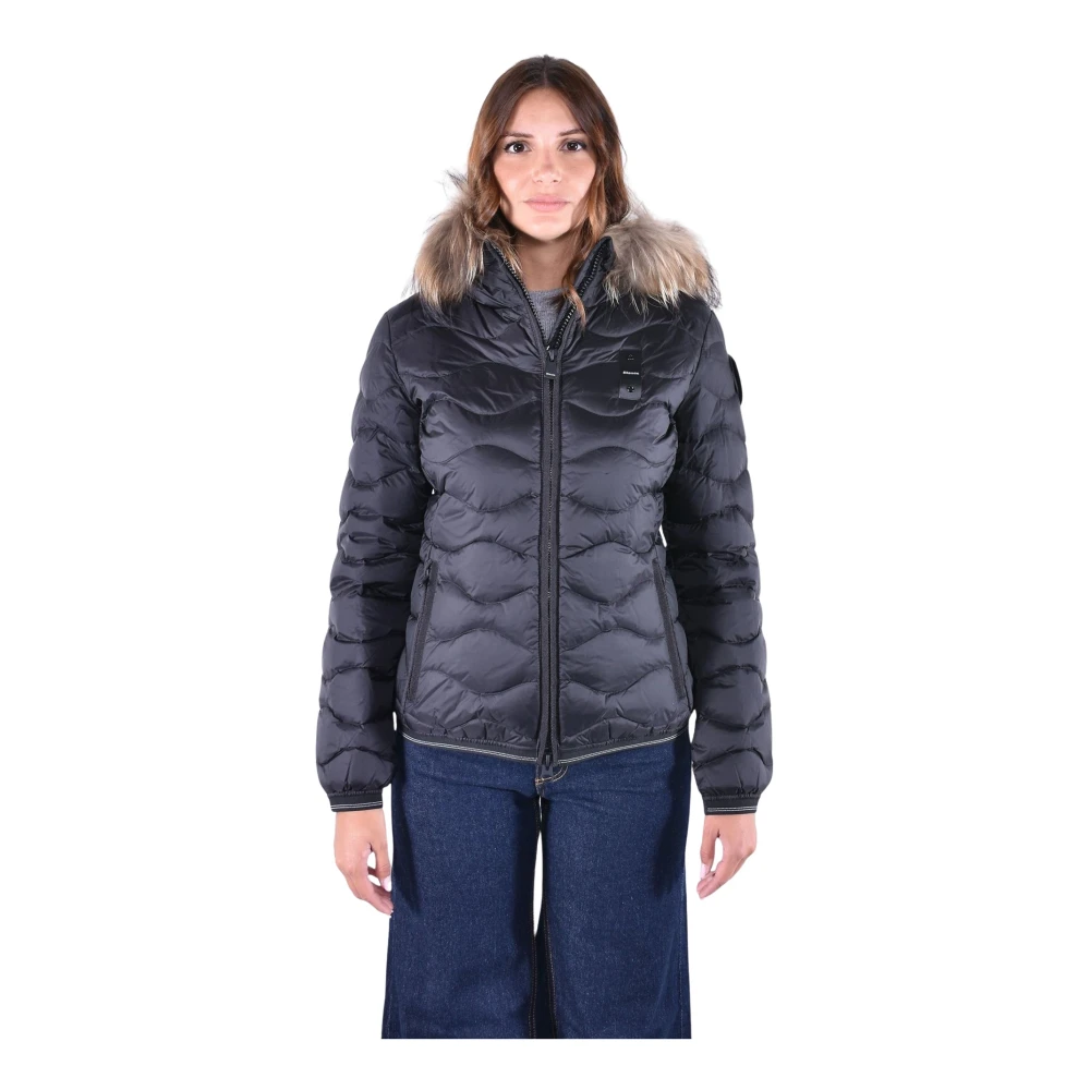 Blauer , Winter Jackets, Female, Black, M, Wave-Quilted Down Jacket - Image 3