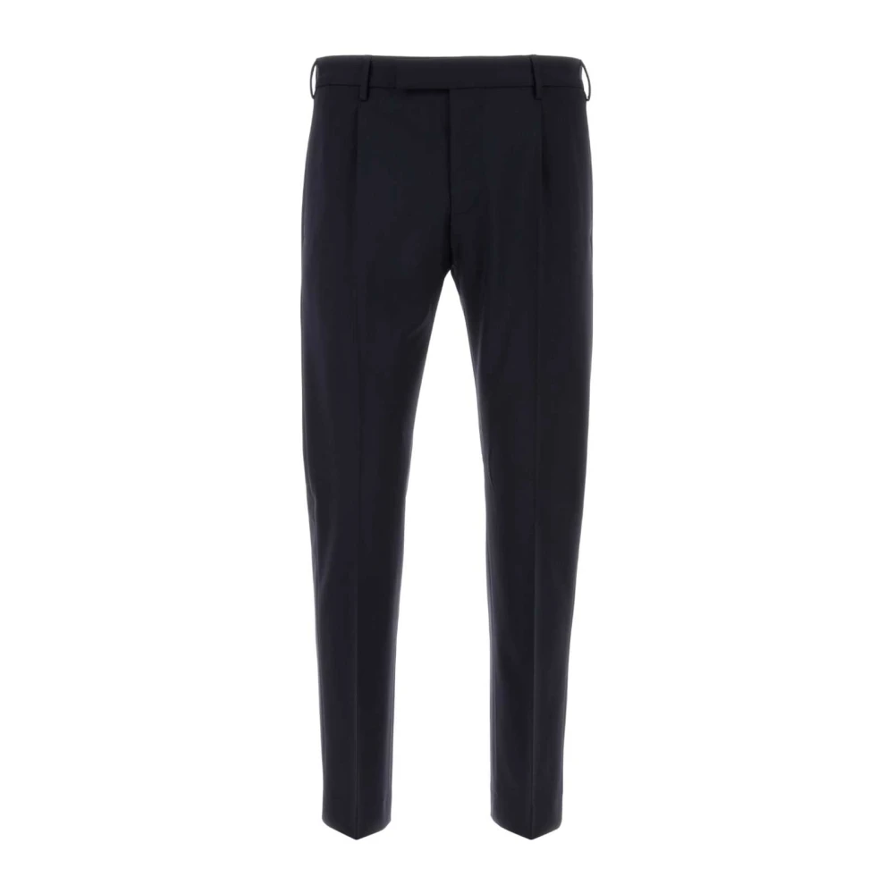 PT Torino Stretch wollen broek in donkerblauw Blue Heren