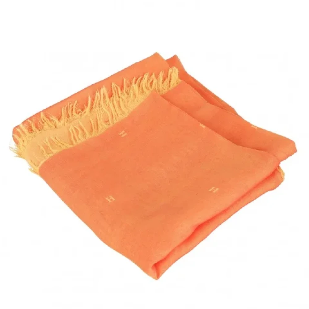 Hermès Vintage Pre-owned Silk scarves Orange Dames