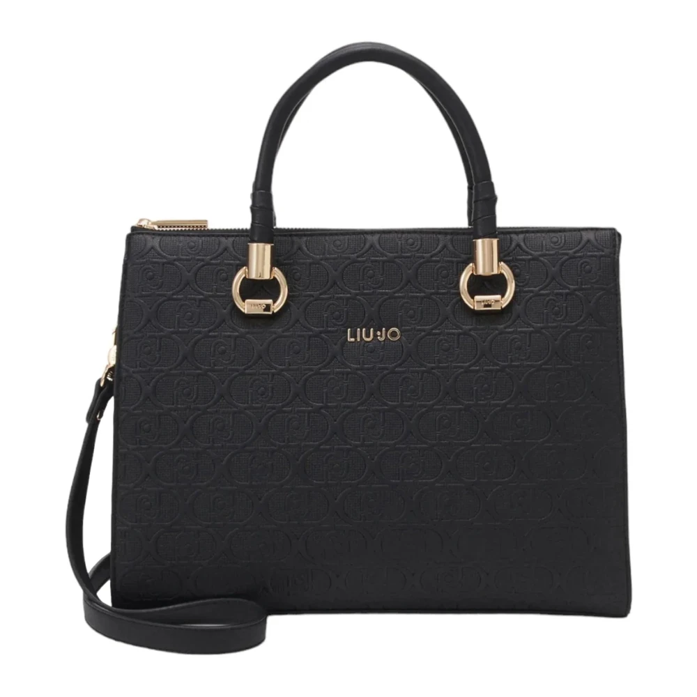 Liu Jo Logo All Over Schoudertas Black Dames