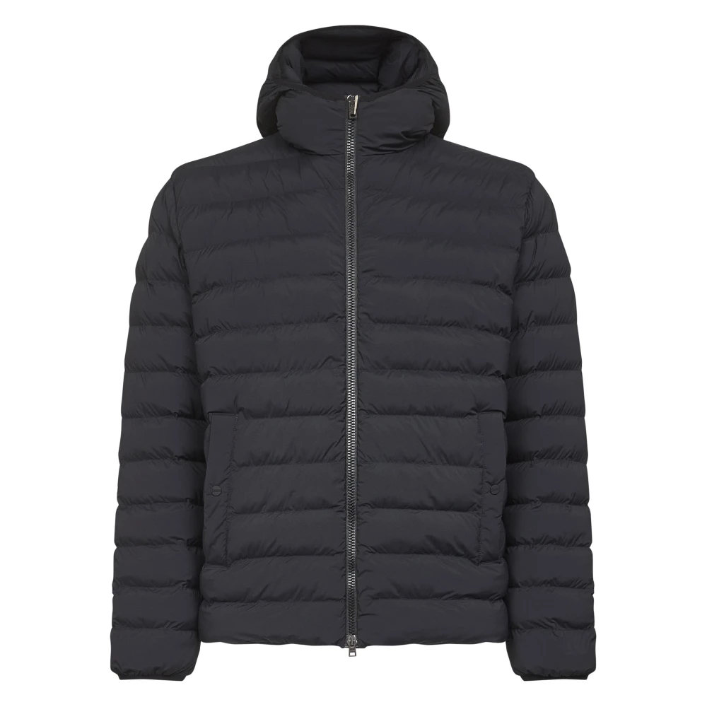 Herno Mannelijk Zwart E Resort Stijl Jassen