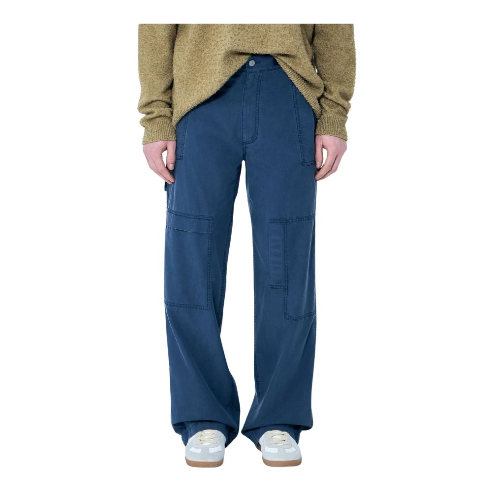 MM6 Maison Margiela Verstelbare Lichtgewicht Cargo Broek Blue Heren