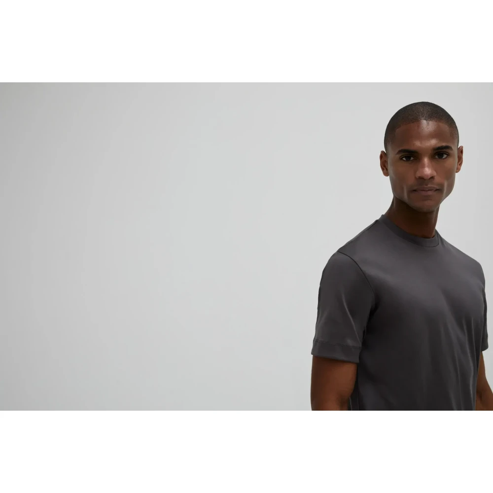 Valenza Interlock Supima T-shirt Donkergrijs Gray Heren