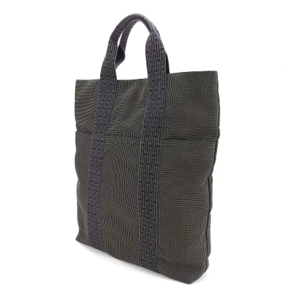 Hermès Vintage Pre-owned Canvas handbags Gray Dames