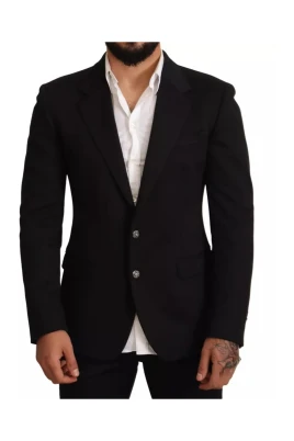 Svart Slim Fit Blazer Jacka