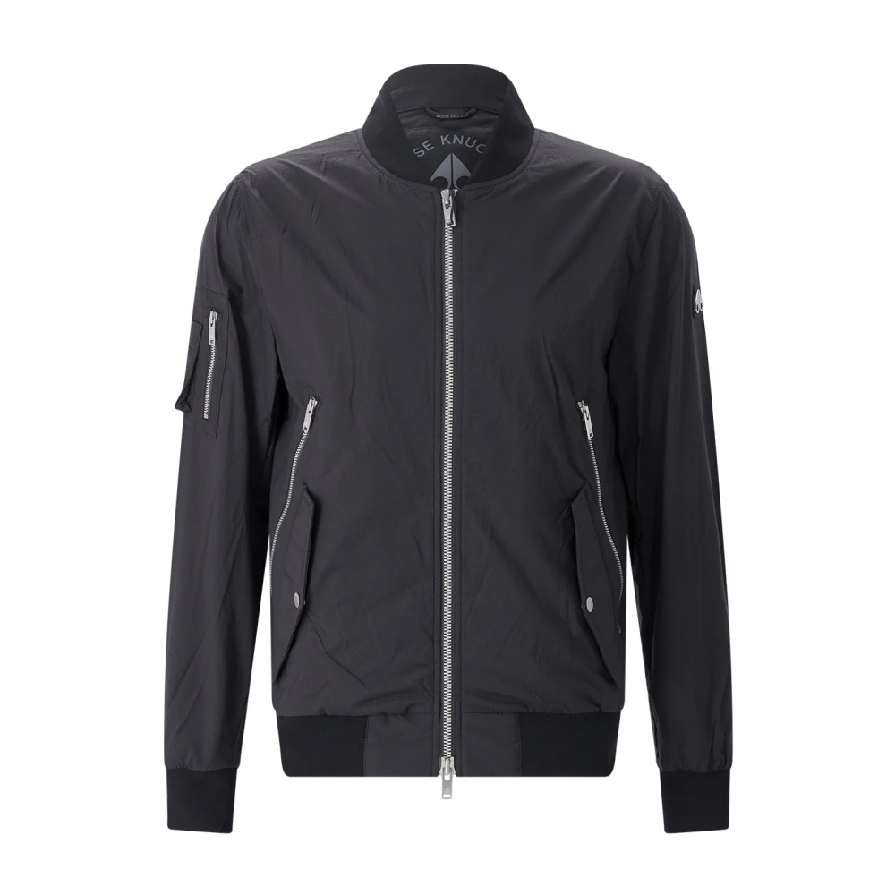 Moose Knuckles Men's Black Bomber Jackets - Bomber Jackets - S - Jackets