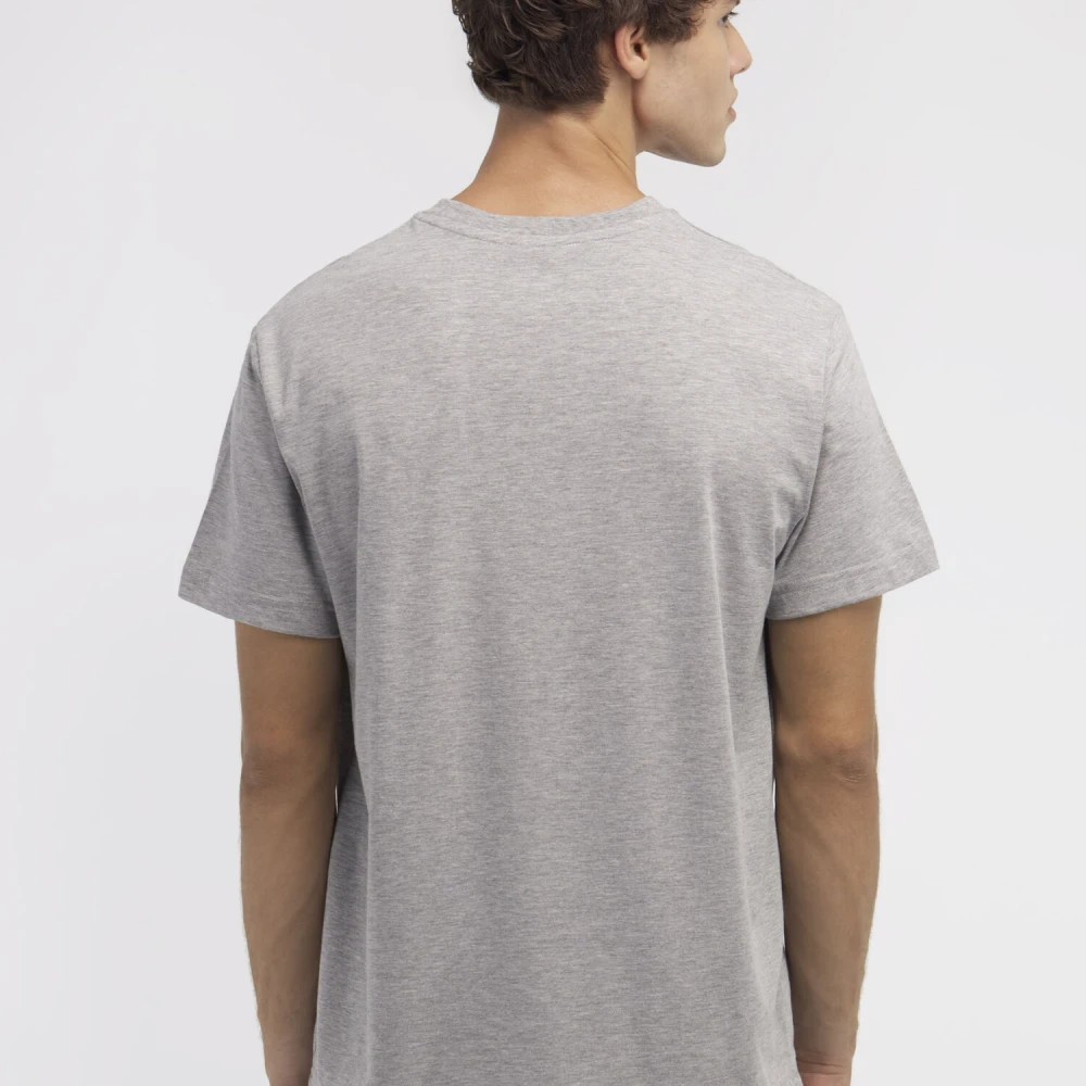 Roberto Cavalli T-shirt met Paardenlogo en Print Ronde Hals Gray Heren