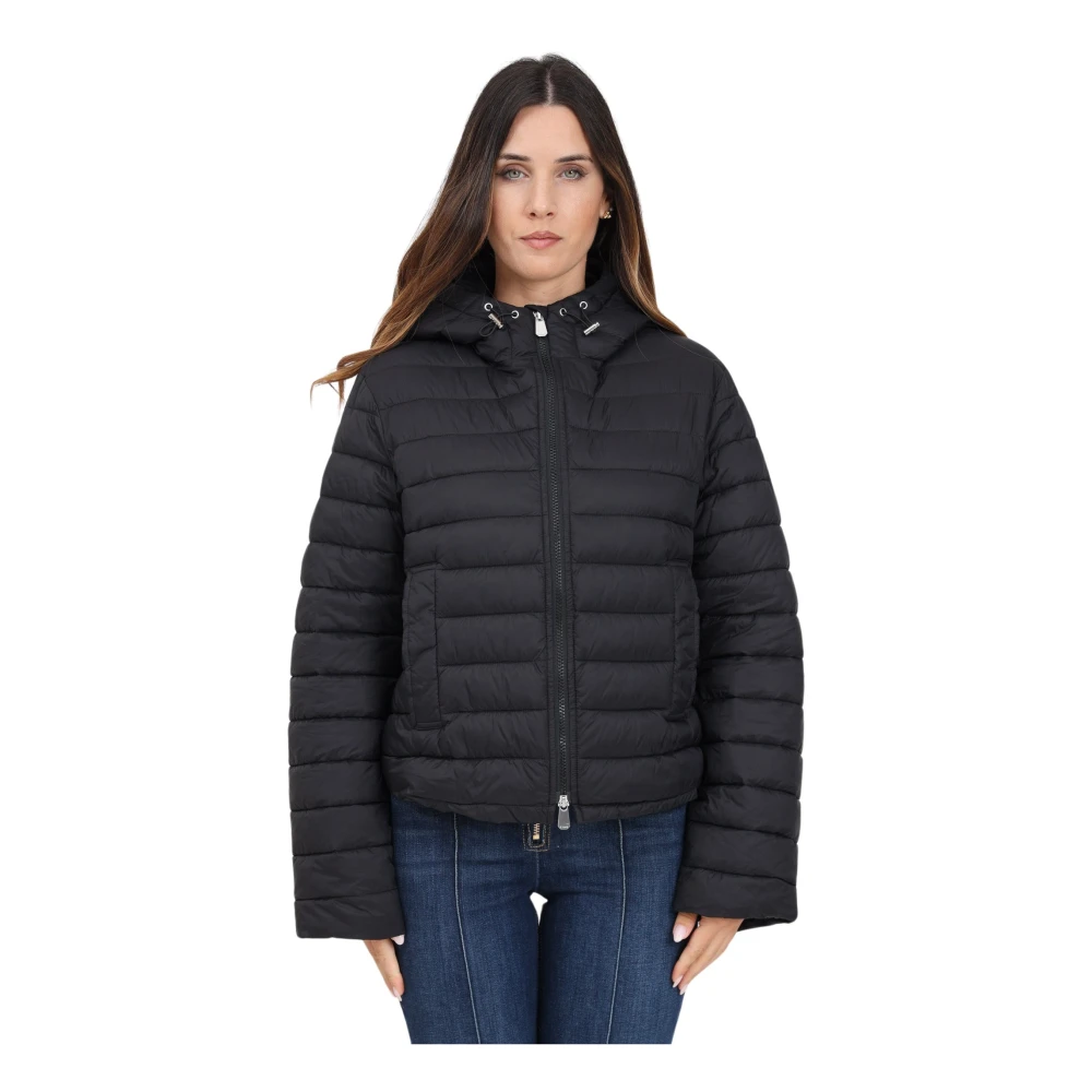 pinko Zwarte Gewatteerde Jas Black Dames