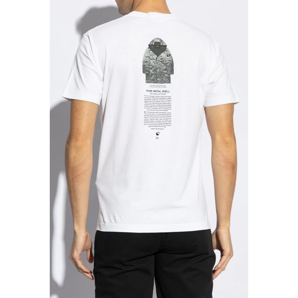 Stone Island T-shirt met logo White Heren