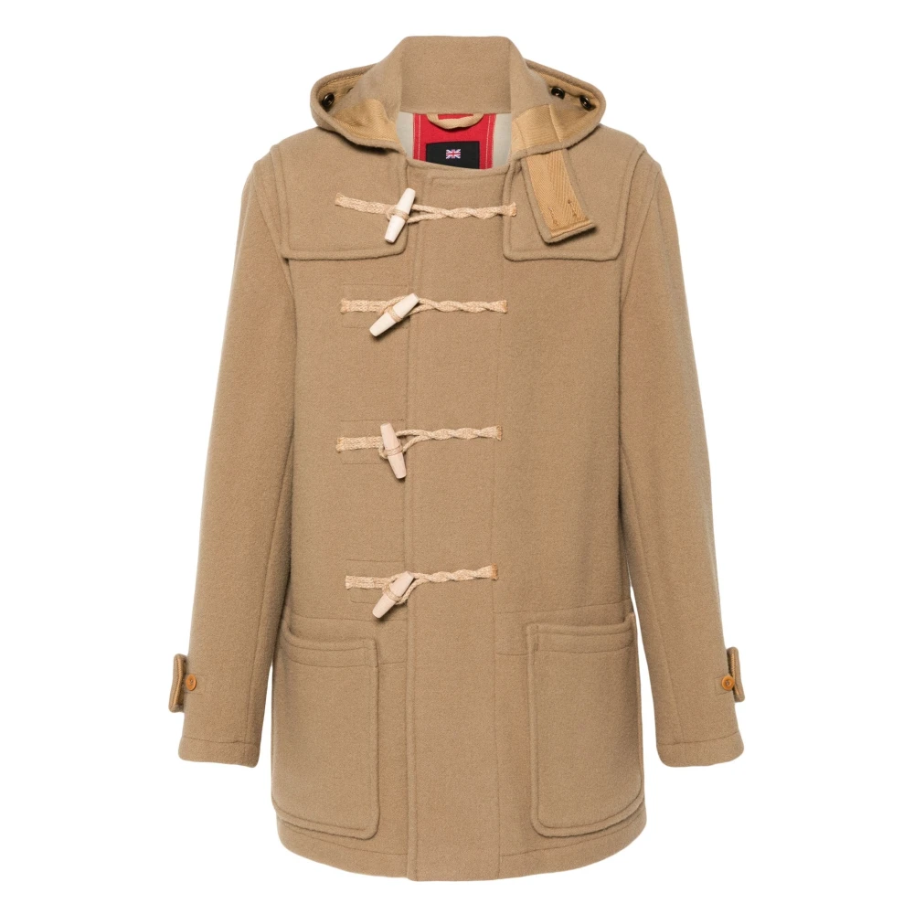 Gloverall Union Jack Monty Korte Duffle Jas Beige Heren