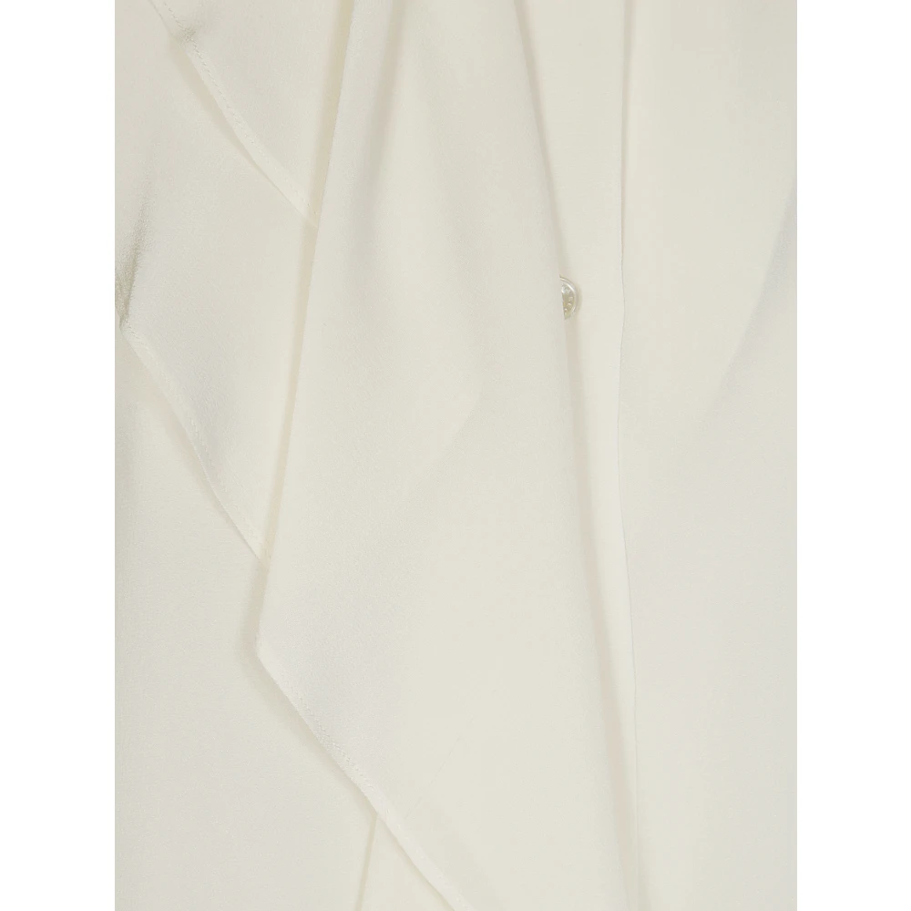 Victoria Beckham Ruffle Blouse Beige Dames