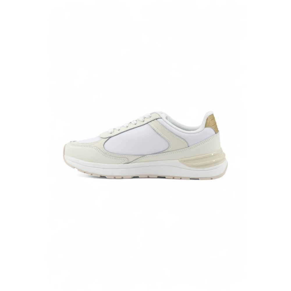 Tommy Hilfiger TH Monogram Leather Trainers Dames Schoenen Wit