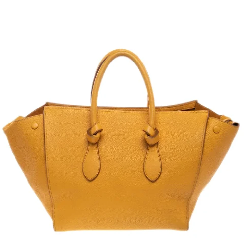 Celine Vintage Pre-owned Leather totes Yellow Dames