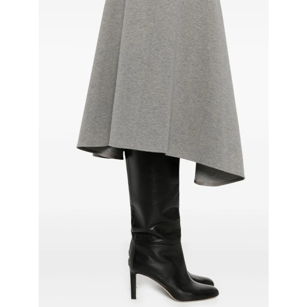 BRUNELLO CUCINELLI Grijze A-Lijn Gerende Rok Gray Dames
