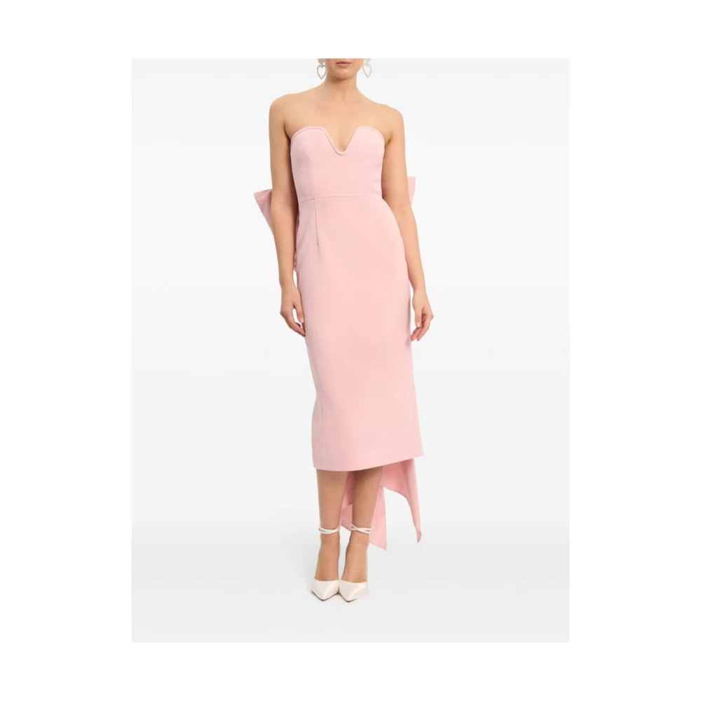 Rebecca Vallance Roze Strik Detail Potlood Jurk Pink Dames