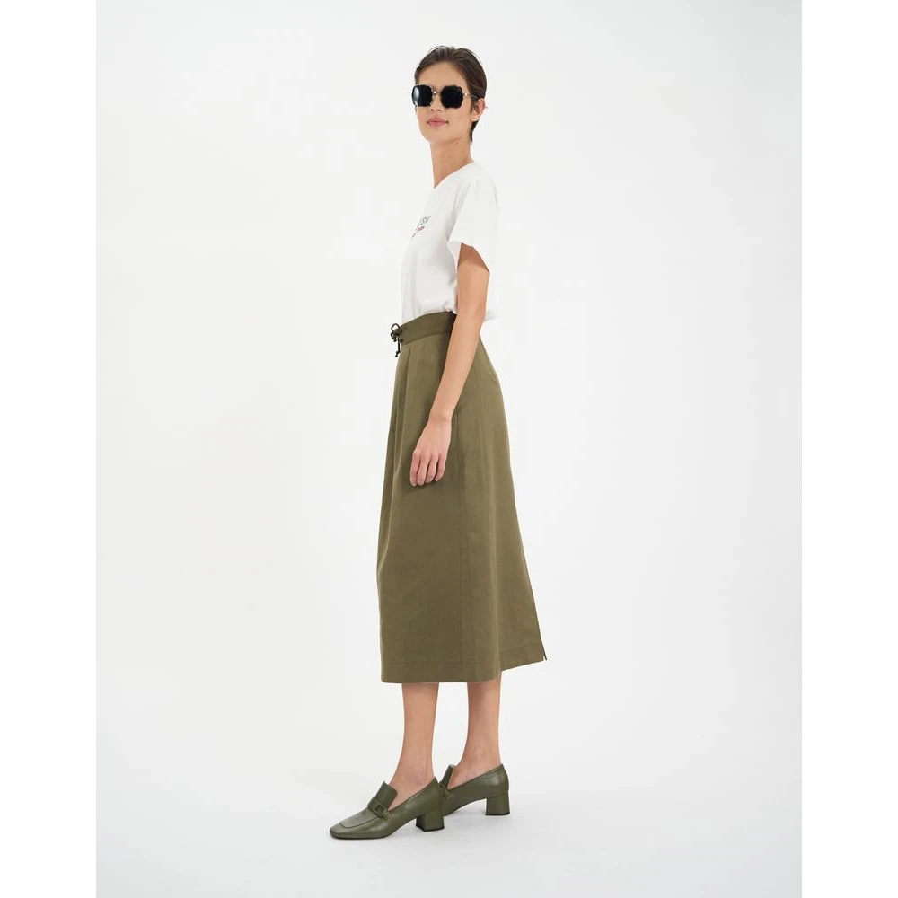Ines De La Fressange Paris Maud geplooide rok van katoen Green Dames