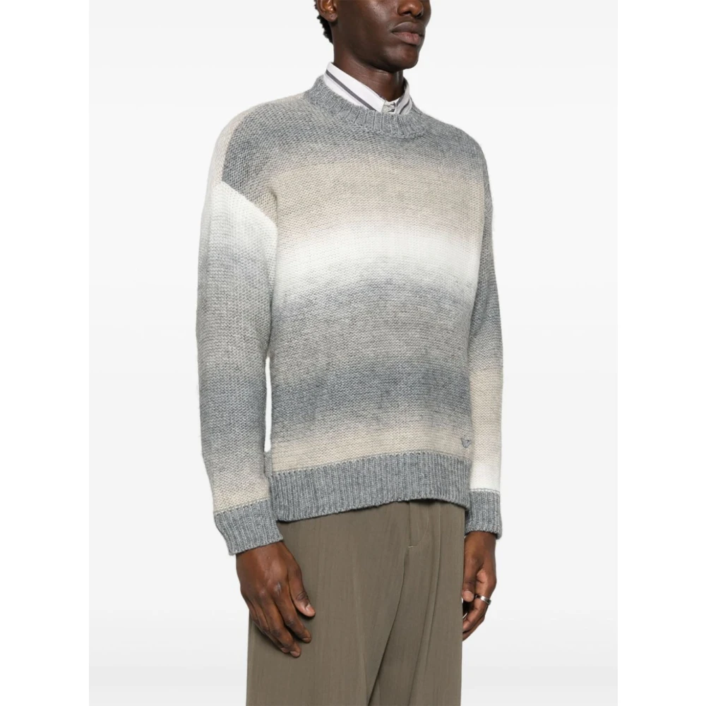 Emporio Armani Gestreepte Gebreide Trui Multicolor Heren