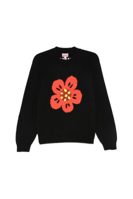 pull-noir-a-col-rond-broderie-florale